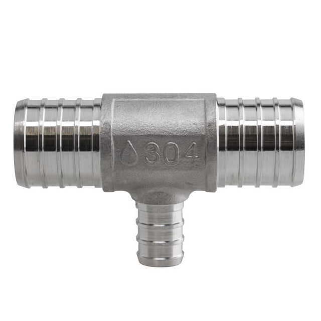 Plumbeeze 1 in. PEX X 1 in. D PEX Stainless Steel Tee