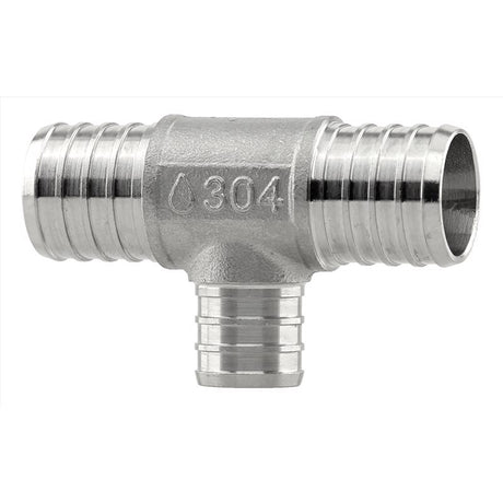 Plumbeeze 1 in. PEX X 1 in. D PEX Stainless Steel Tee
