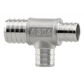 Plumbeeze 1 in. PEX X 3/4 in. D PEX Stainless Steel Tee