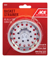 Ace 3-1/2 in. D Chrome Silver Stainless Steel Replacement Strainer Basket, Pack of 5