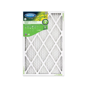 BestAir 16 in. W X 20 in. H X 1 in. 8 MERV Pleated Air Filter 1 pk, Pack of 12