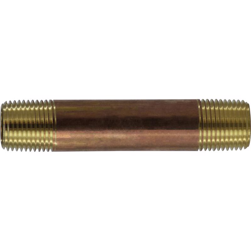 Anderson Metals 1/2 in. MPT in. X 1/2 in. D MPT Red Brass Close Nipple 0.87 in. L