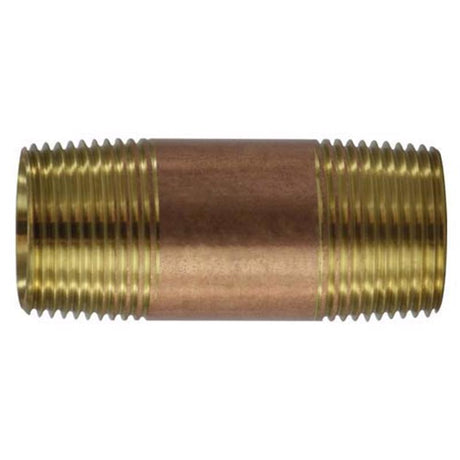 Anderson Metals 3/4 in. MPT in. X 3/4 in. D MPT Red Brass Close Nipple 0.63 in. L