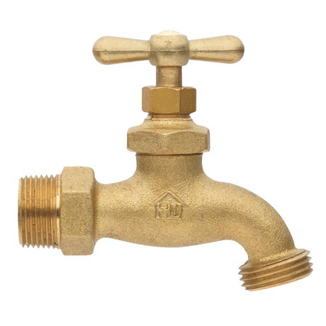 Homewerks 3/4 in. MIP pc X 3/4 in. MHT Brass Hose Bibb