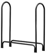 Shelter SLRM Medium Log Rack, 13 in W, 45 in D, 45 in H, Steel Base, Powder-Coated, Black