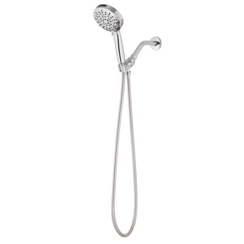 Oakbrook Collection Brushed Chrome ABS Plastic 8 settings Handheld Showerhead 1.8 gpm