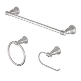 OakBrook Collection Brushed Nickel Silver Zinc Towel Holder