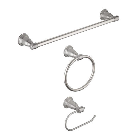 OakBrook Collection Brushed Nickel Silver Zinc Towel Holder