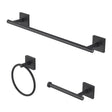 OakBrook Collection Matte Black Zinc Towel Bar Set