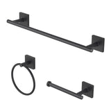 OakBrook Collection Matte Black Zinc Towel Bar Set