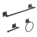 OakBrook Collection Matte Black Zinc Towel Bar Set