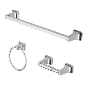 OakBrook Collection Chrome Silver Zinc Towel Bar Set