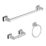 OakBrook Collection Chrome Silver Zinc Towel Bar Set