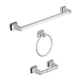 OakBrook Collection Chrome Silver Zinc Towel Bar Set