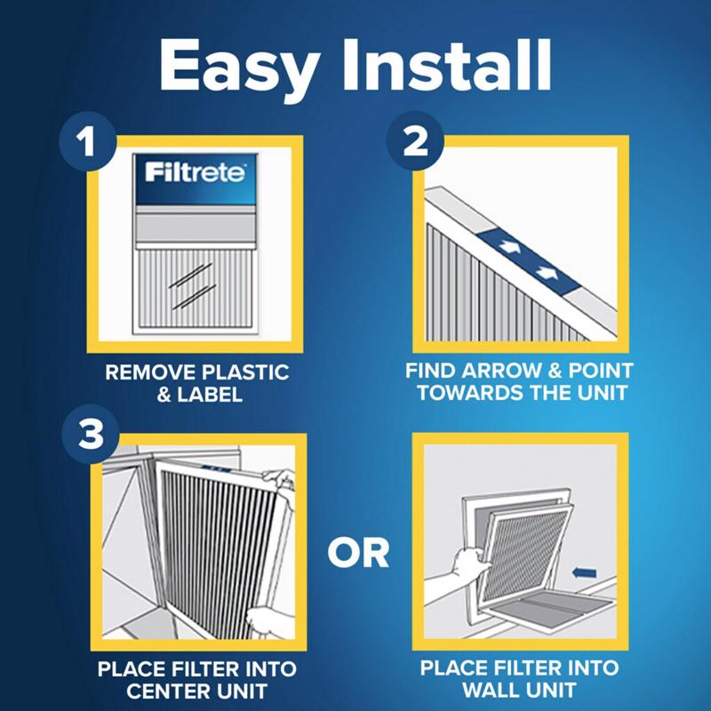 Filtrete Advanced Allergen 18 in. W X 20 in. H X 1 in. Polypropylene 1500 MPR Pleated Air Filter 1 p, Pack of 4