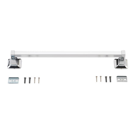 OakBrook Collection Chrome Towel Bar 18 in. L Die Cast Zinc