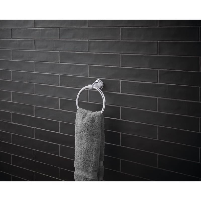 OakBrook Collection Chrome Towel Ring Die Cast Zinc