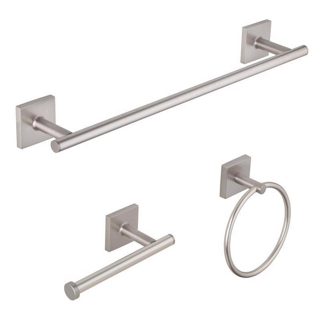 OakBrook Collection Brushed Nickel Silver Die Cast Zinc Towel Holder