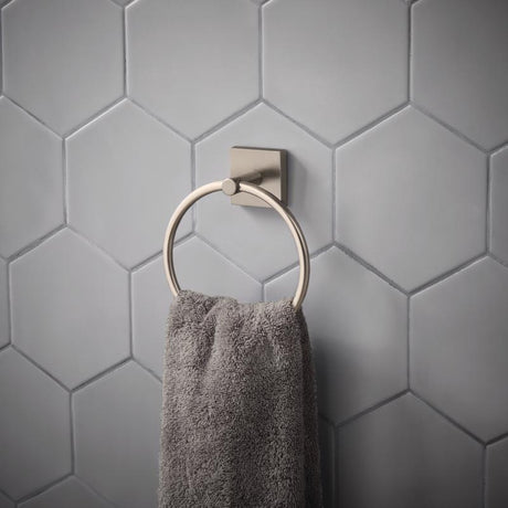 OakBrook Collection Brushed Nickel Towel Ring Die Cast Zinc