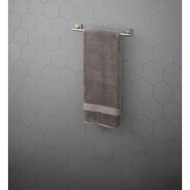 OakBrook Collection Brushed Nickel Towel Bar 18 in. L Die Cast Zinc