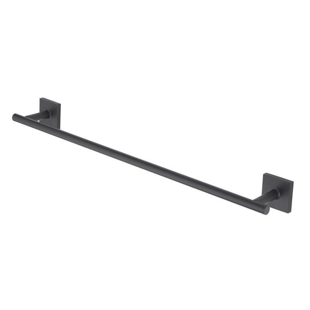 OakBrook Collection Matte Black Towel Bar 24 in. L Die Cast Zinc