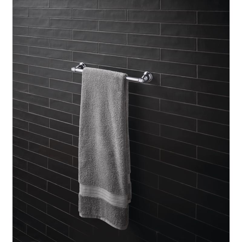 OakBrook Collection Chrome Towel Bar 18 in. L Die Cast Zinc