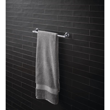 OakBrook Collection Chrome Towel Bar 18 in. L Die Cast Zinc