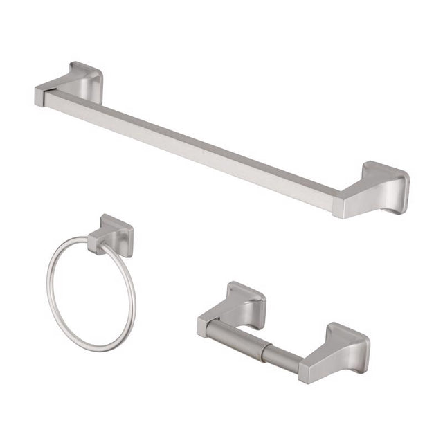 OakBrook Collection Brushed Nickel Die Cast Zinc Bath Hardware Set