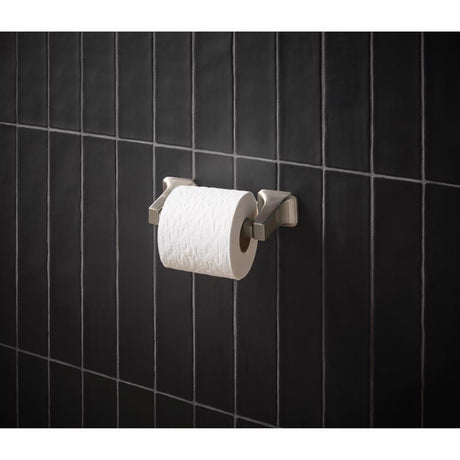 OakBrook Brushed Nickel Metallic Toilet Paper Holder