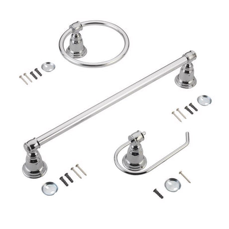 OakBrook Collection Chrome Die Cast Zinc Bath Hardware Set