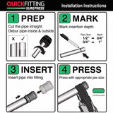 QuickFitting 3/4 in. Press in. X 3/4 in. D Male in. Copper Adapter