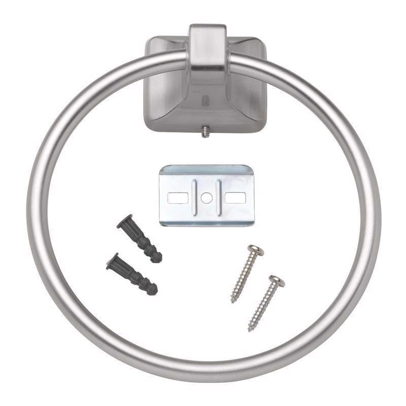 OakBrook Collection Brushed Nickel Towel Ring Die Cast Zinc