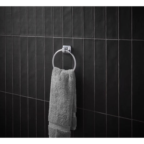 OakBrook Collection Chrome Towel Ring Die Cast Zinc