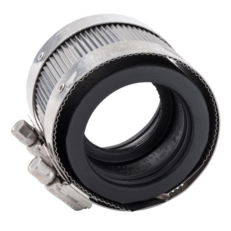 Proline BK Products 2 in. Hub Sizes X 1-1/2 in. D Hub Sizes Neoprene/Stainless Steel No Hub Coupling