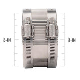 ProLine BK Proucts 3 in. Hub Sizes X 3 in. D Hub Sizes Neoprene/Stainless Steel No Hub Coupling 1 pk