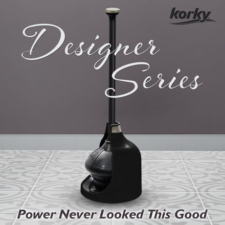 Korky Toilet Plunger and Caddy 13.75 in. L X 6 in. D, Pack of 4