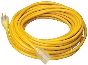 Southwire 2588SW0002 Extension Cord, 12/3 AWG Cable, 50 ft L, 15 A, 125 VAC, Yellow