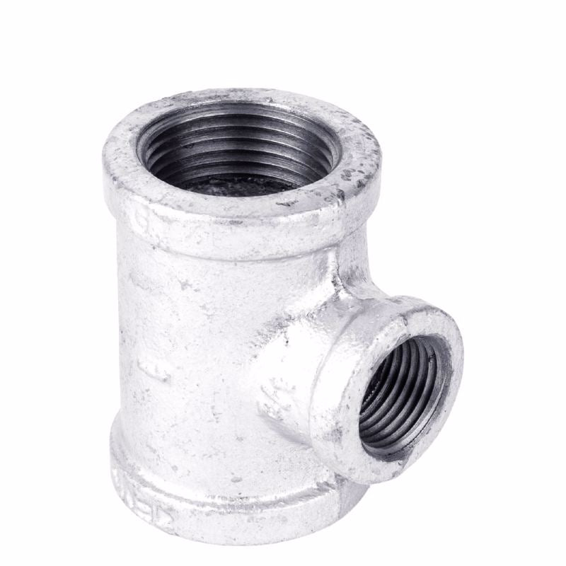 STZ Industries 1 in. FIP X 1 in. D FIP 0.5 in. D FIP Galvanized Malleable Iron Reducing Tee