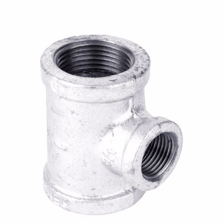STZ Industries 1 in. FIP X 1 in. D FIP 0.5 in. D FIP Galvanized Malleable Iron Reducing Tee
