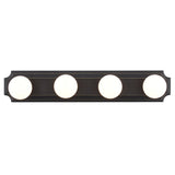 Boston Harbor 045234-VB Vanity Bar Fixture, 100 W, 4-Lamp, G Lamp, Steel Fixture, Venetian Bronze Fixture