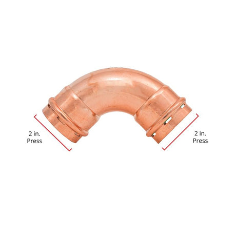 QuickFitting 2 in. Press in. Press in. Copper 90 Degree Elbow