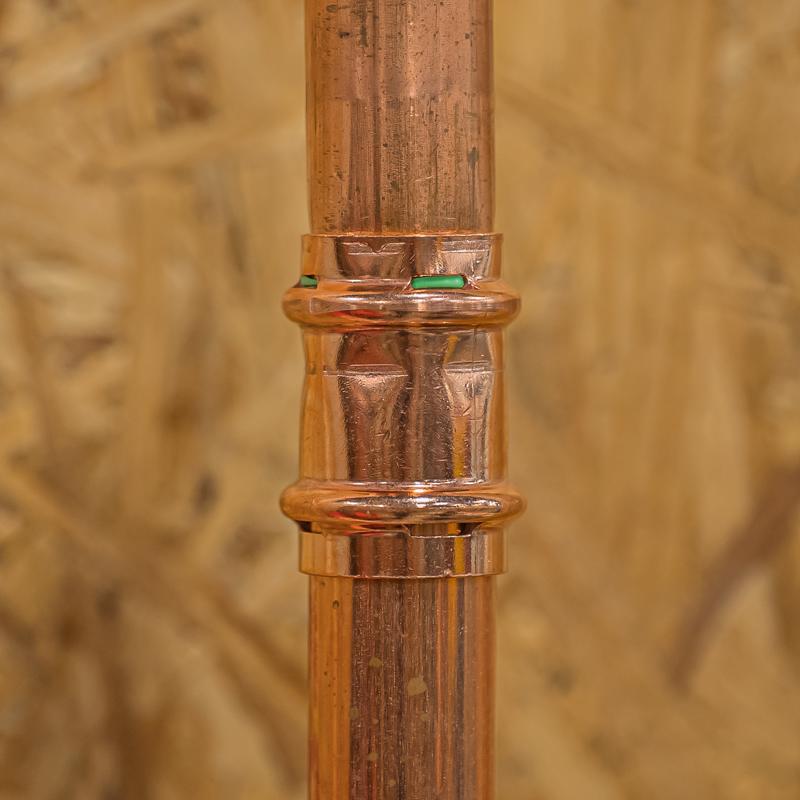 QuickFitting 1 in. Press in. Press in. Copper Coupling without Stop