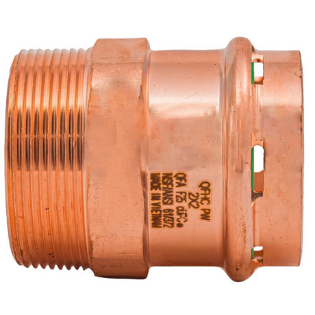QuickFitting 2 in. Press in. MNPT in. Copper Adapter