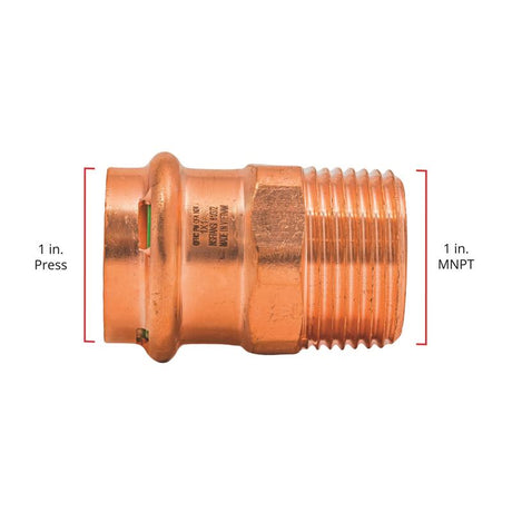 QuickFitting 1 in. Press in. MNPT in. Copper Adapter
