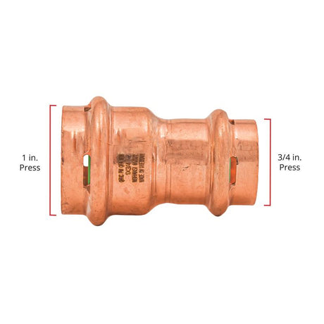 QuickFitting 1 in. Press in. Press in. Copper Reducing Coupling