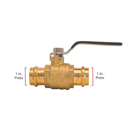 QuickFitting 1 in. Brass Press Ball Valve