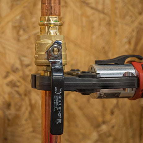 QuickFitting 1 in. Brass Press Ball Valve