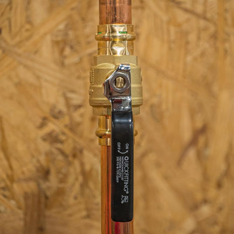 QuickFitting 1 in. Brass Press Ball Valve