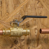 QuickFitting 1/2 in. Brass Press Ball Valve