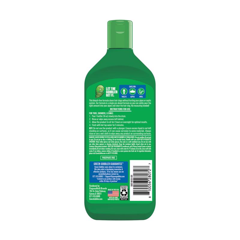 Green Gobbler Liquid Hair Clog Remover 16 fl. oz., Pack of 6